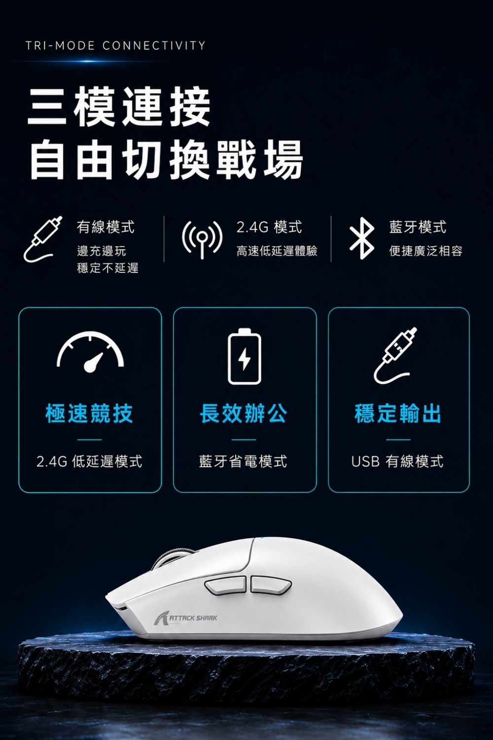 Attack Shark X11 三模輕量無線滑鼠
